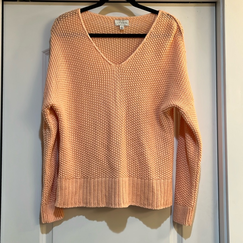 EUC Lucky brand knit sweater -Size Small, color Peach